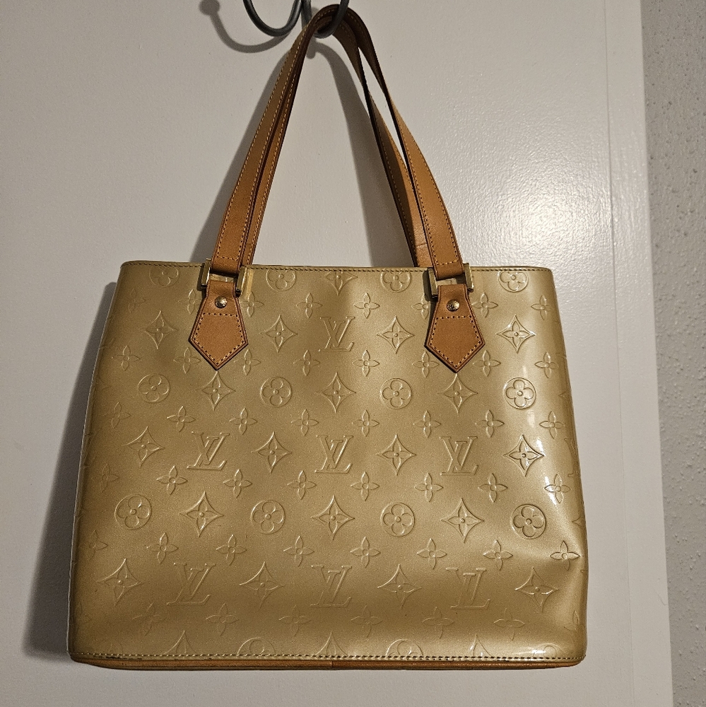 Louis Vuitton Gold Vernis Tote with Iconic Monogram